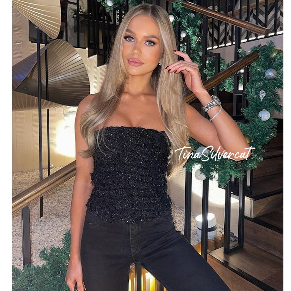 Zara Sparkly Strapless Bustier Corset NWT